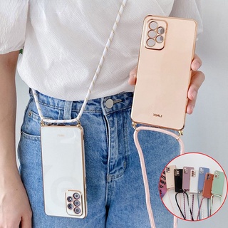 เคสโทรศัพท์มือถือ ซิลิโคนนิ่ม ชุบไฟฟ้า ป้องกันเลนส์กล้อง พร้อมสายคล้อง สีแคนดี้ สําหรับ Oneplus ACE Nord 2 5G One Plus 10 Pro 9RT 8T 1+10Pro 1+9R 1+9pro