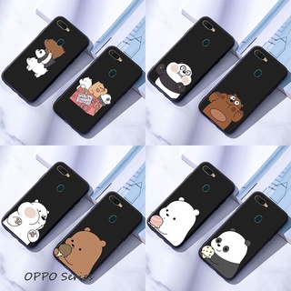 OPPO A3 A3S A5 A5S A7 A12 A12E เคสมือถือแบบซิลิโคน สำหรับ หมีเปลือยสามตัว 1