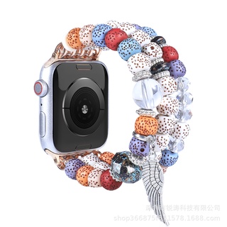 สายนาฬิกาข้อมือ ประดับลูกปัด แฮนด์เมด สไตล์โบฮีเมียน สําหรับ Apple Watch 7 6 5 4 3 SE