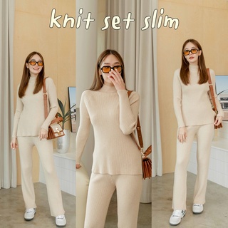 ชุดเซตไหมพรม ผ้าดีมาก รุ่นสลิม slim knit // Sunshine set