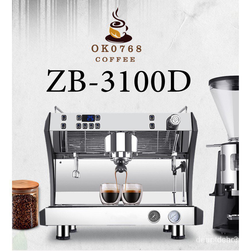 ZB-3100D เครื่องชงกาแฟเชิงพาณิชย์ระดับมืออาชีพของอิตาลีเครื่องปั๊มไอน้ำกึ่งอัตโนมัติ *-* สินค้าพร้อมส่งค่ะ *-* 1-2วันจัด