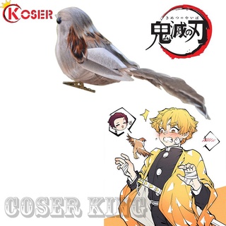 [COSER KING Store] Anime Cosplay Demon Slayer: Kimetsu no Yaiba Naruto KamadoTanjirou Giyuu Zenitsu kanao prop นกกาอีกานกกระจอก ชุดคอสเพลย์ crow bird sparrow สัตว์เลี้ยงรุ่น ของเล่น