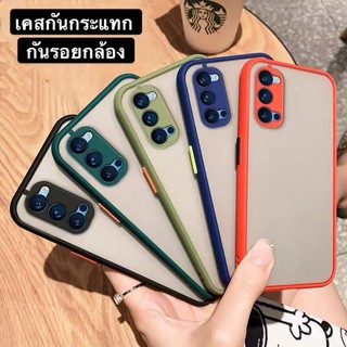 เคสโทรศัพท์ ออฟโป้ Case Realme5 F9 A52020 A92020 A3S A5S A1K Reno4 A92 A53 A31 A12 เคสกันกระแทก ปุ่มสีผิวด้าน