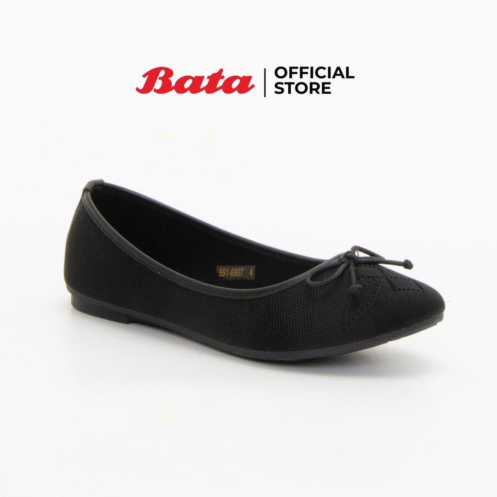 Bata Women's Ballerina Flats รองเท้าบัลเล่ต์แฟลตสำหรับผู้หญิง รุ่น Betty สีดำ 5516907