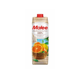 MALEE น้ำส้มเขียวหวาน (จากตำบลแม่สิน จังหวัดสุโขทัย) พร้อมเนื้อส้ม 100% ขนาด 1000 มล.