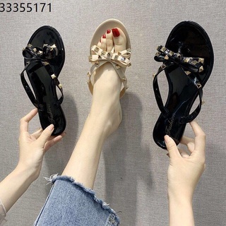 Crystal Slippers -Like Fashion Fashion Versatile Non -Slip Flat Slippers เวอร์ชั่นเกาหลี