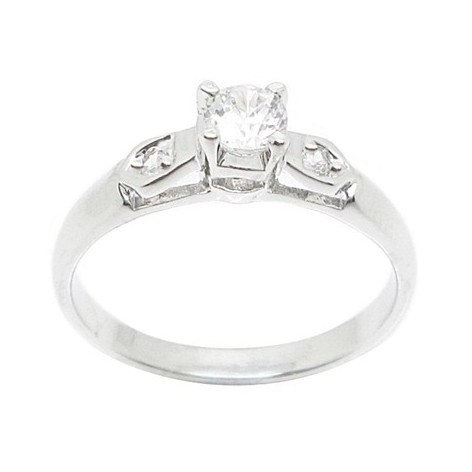 แหวนหญิง แหวนประดับแหวนแฟชั่น ชุบทองคำขาวแท้