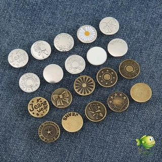 YOYO กระดุม ปรับเอวกางเกง ปุ่มที่ถอดออกได้ เป็นเข็มหมุด ปรับได้ตามต้องการ jeans buttons