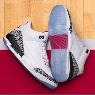 【GD Batch】air Jordan 3 NRG รองเท้าผ้าใบลําลอง สําหรับผู้ชาย สีขาว เหมาะกับการวิ่ง US7.5--13