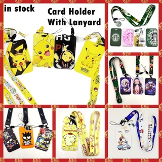 โดราเอมอน Pokemon ที่ใส่การ์ด Pikachu ซองใส่บัตร Card Holder With Lanyard สายคล้องบัตร Neck Strap ซองใส่บัตรพนักงาน Card  Holder บัตรเครดิต สายคล้องบัตร สายคล้องบัตรพนักงาน นักเรียน กรอบบัตร+สายคล้องคอ cardholder