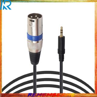 (rememberme) microphine สายเคเบิ้ลเสียงสเตอริโอ 3 . 84 ฟุต 3 . 5 มม. xlr male plug to 3 pin