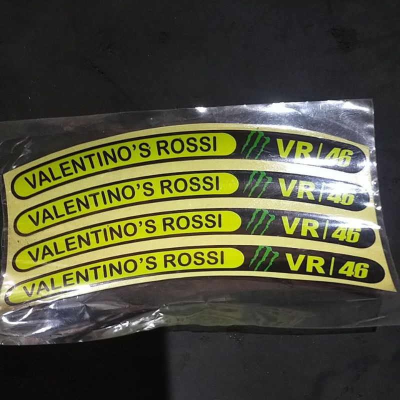 ล้อสติ๊กเกอร์ vr 46 4 ชิ้นสําหรับตกแต่ง Valentino Rossi