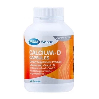 Mega We Care Calcium D 60 / 90 เม็ด เมก้า วี แคร์ แคลเซี่ยม ดี Calcium Carbonate 1500 mg.