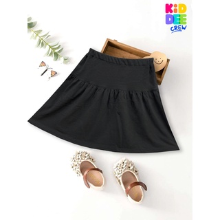 KiddeeCrew กระโปรงสั้นสีเทาเข้ม dark gray short skirt กระโปรงเด็ก เหมาะสำหรับอายุ 2-10 ปี