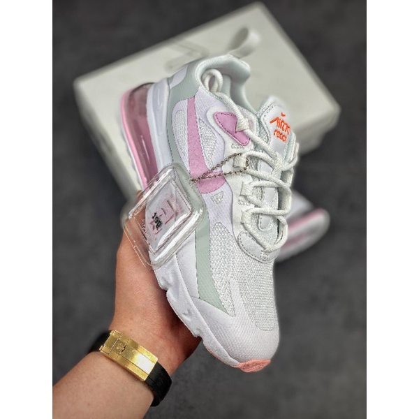 Nike Air Max 270 React SE"White/Grey/Pink"270【size euro 36~40】