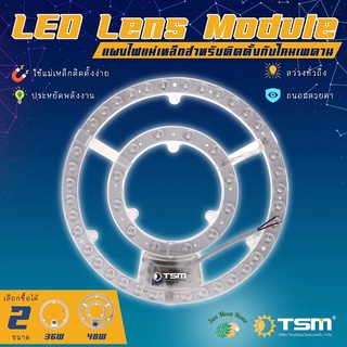 หลอดกลมแผง TSM แผ่นชิปเพดาน LED Lens Module 36W, 48W ได้รับมาตรฐาน มอก.