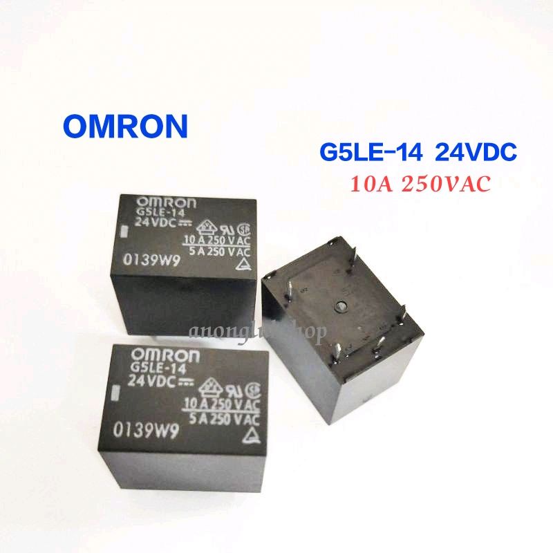 ราคาต่อ 1ตัว 👉👉 G5LE-14 24VDC รีเลย์5ขา ทนกระแส 10A 250Vac ขนาด 15x21x18มิล