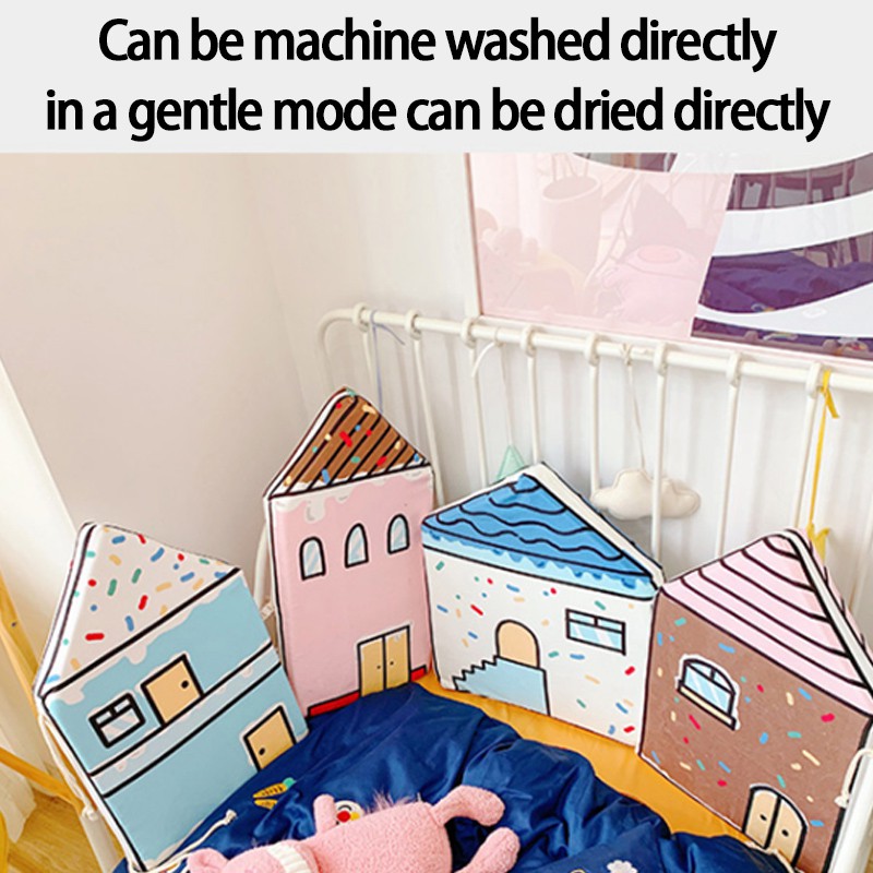 4pcs/Set Crib Bumper Newborn Baby Bed Bumper Crib Side Cushion Baby Bedding e3In eyz5z9yc5o