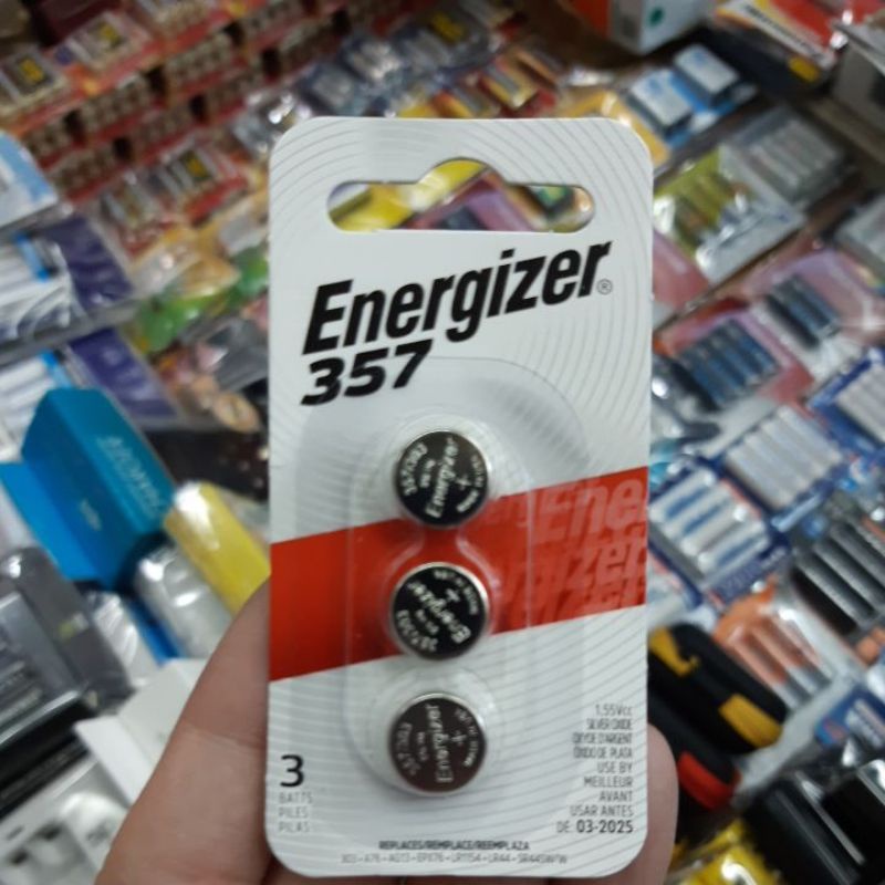 ถ่าน Energizer 357/303, SR44, SR44W/SW 1.55V ของแท้ Made in U.S.A.