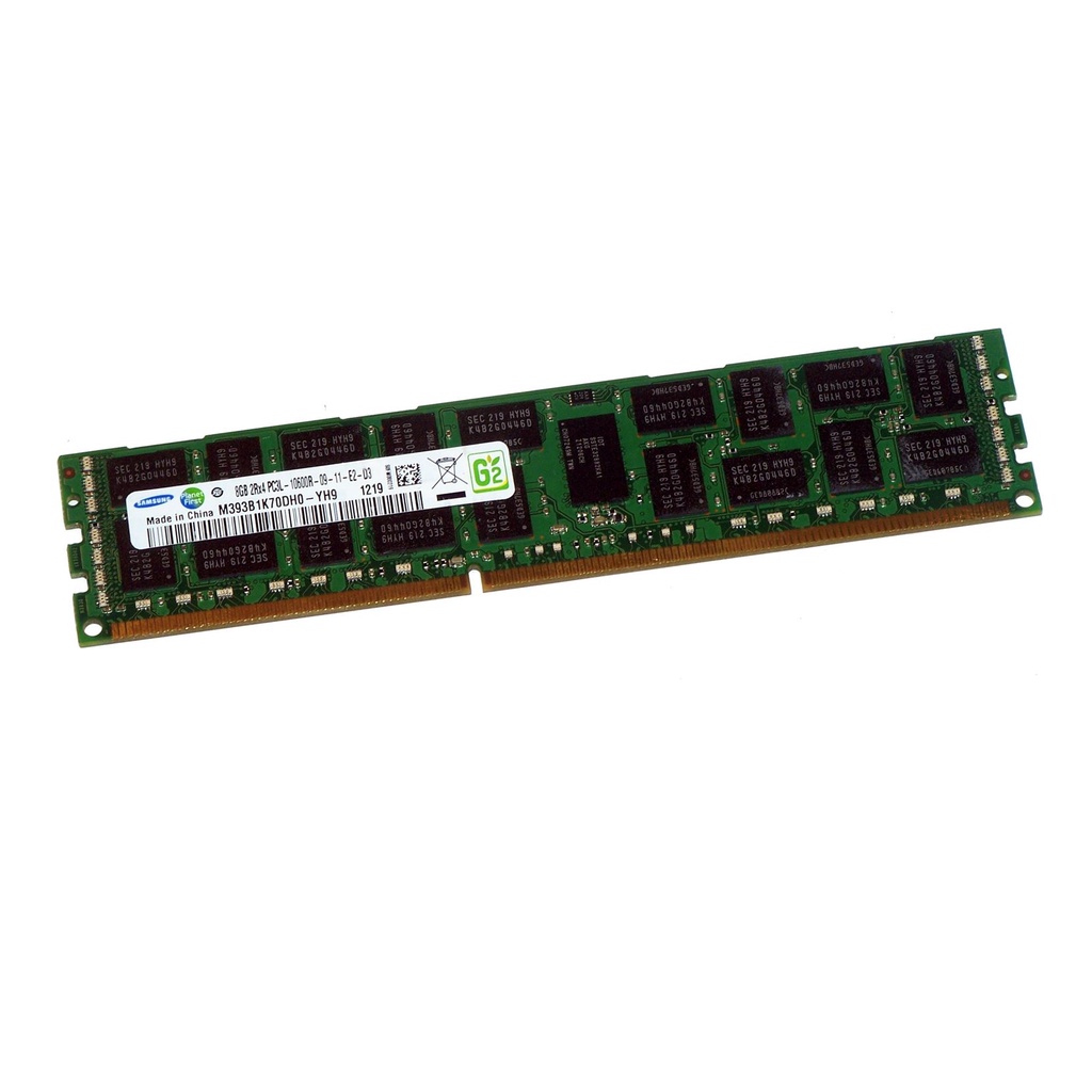 RAM DDR3 8GB Samsung PC3L-10600R BUS 1333 MHz M393B1K70DH0-YH9 2Rx4 (Low Voltage) Registered RDIMM f