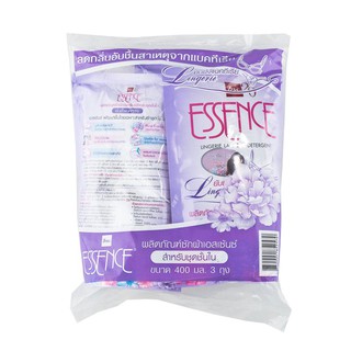 เอสเซ้นซ์ ผลิตภัณฑ์ซักชุดชั้นใน 400 มล. x 3 ถุง Essence underwear detergent 400 ml x 3 bags