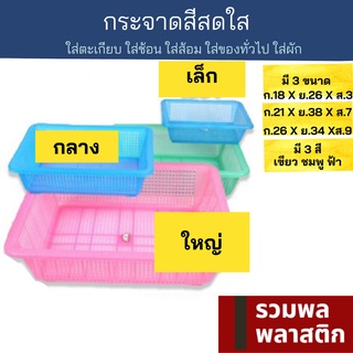 🔥 ตะกร้าพลาสติก 🔥 มี 3ไซส์ ตะกร้า พลาสติก ตะกร้าใส่ของ ตะกร้าเก็บของ ถาด กระจาด รวมพลพลาสติก #433T-434T-435T