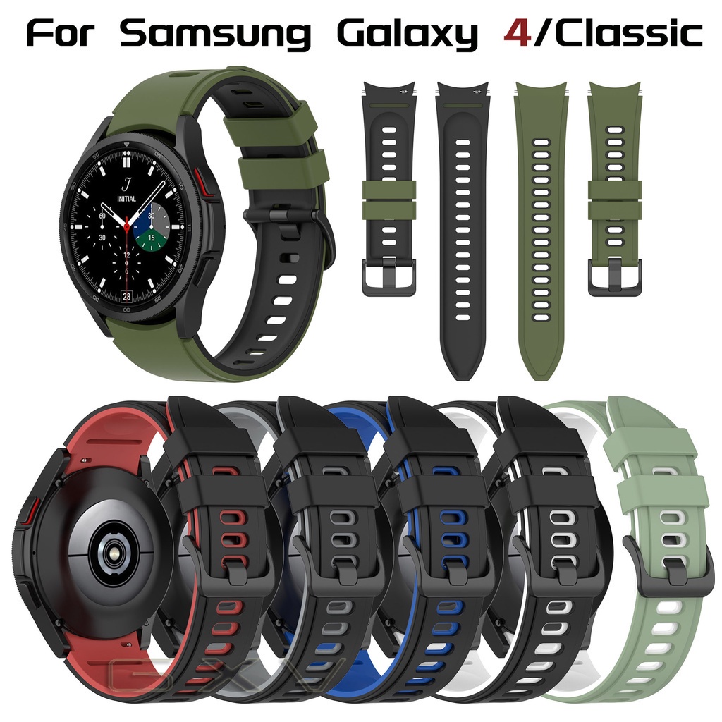 สายนาฬิกาข้อมือซิลิโคนสําหรับ Samsung Galaxy Watch 4 Classic 46mm 42mm 44mm 40mm #8