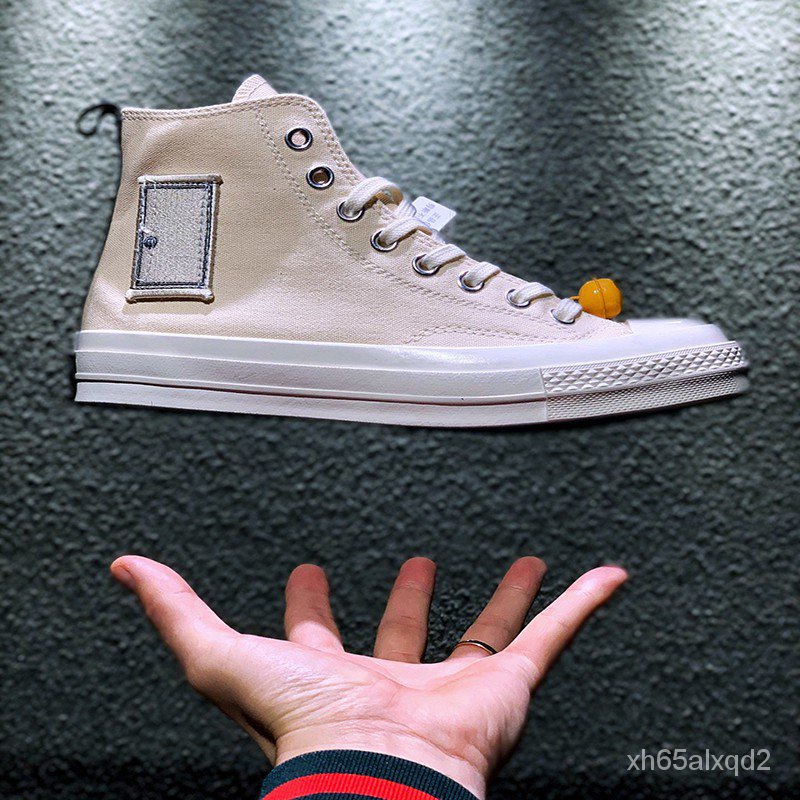 100% Converse 1970s Renew Cartoon shoes flat shoes Yellow Doraemon bell shoe logo