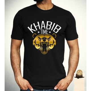 เสื้อยืดผ้าฝ้ายพิมพ์ลายขายดี เสื้อยืดคอกลม แขนสั้น ผ้าฝ้าย ลาย Khabib Nurmagomedov MMA mix martial arts แฟชั่นฤดูร้อน สํ