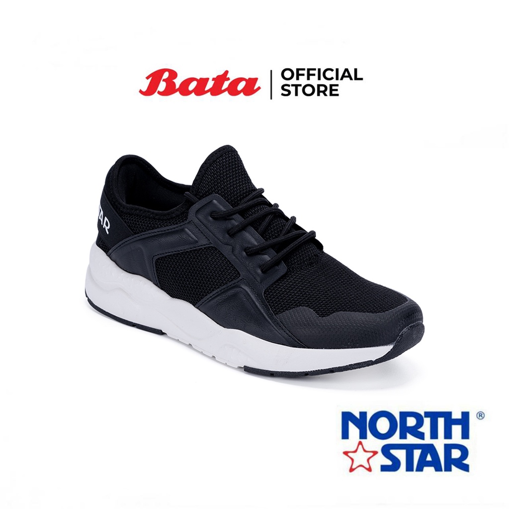 Bata บาจา ยี่ห้อ North Star รองเท้าผ้าใบสนีคเกอร์ออกำลังกาย ใส่ลำลอง รองรับน้ำหนักเท้าได้ดี สำหรับผู้ชาย รุ่น Nixon สีดำ 8596606