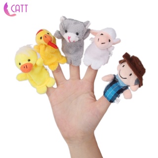 [Catt] หุ่นมือตุ๊กตาสัตว์การ์ตูนสัตว์ของเล่นสําหรับเด็ก 10ชิ้น