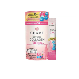 Chame Krystal Collagen ชาเม่ คริสตัล คอลลาเจน [30 ซอง] บำรุงผิว กระดูก ข้อต่อ เล็บและผม