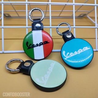 พวงกุญแจหนัง ลายโลโก้ Vespa