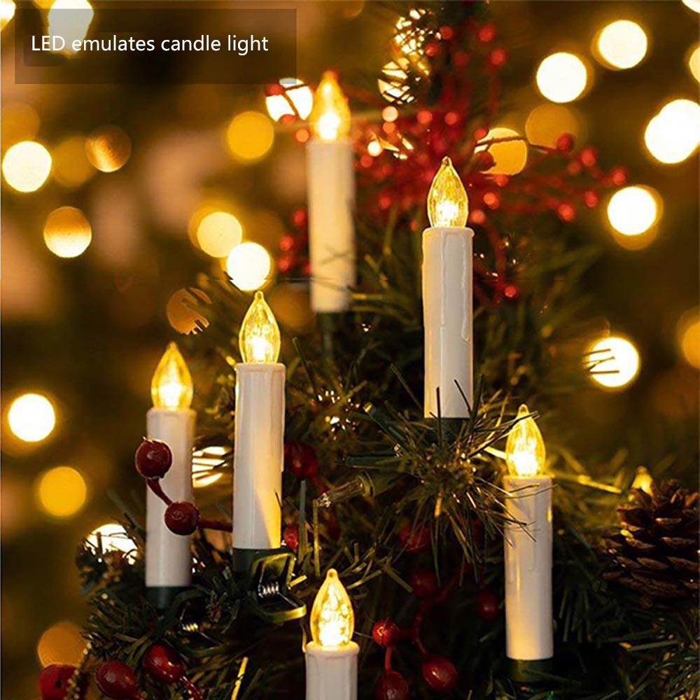 10pc/lot LED Candles Christmas Tree Decoration Light Wireless Remote