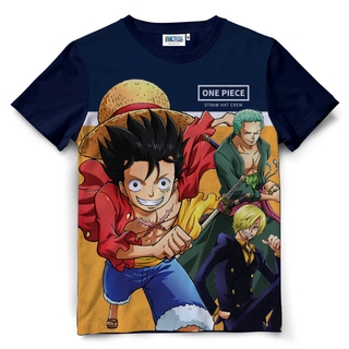 เสื้อวันพีช สกรีนลายเต็มตัว Luffy ,Zoro ,Sanji