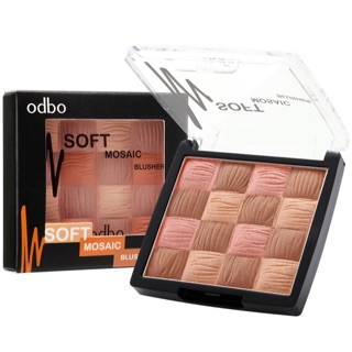 Odbo Soft mosaic blusher od109 บลัชออนเนื้อละเอียด นุ่มละมุน ลายโมเสคสุดเก๋