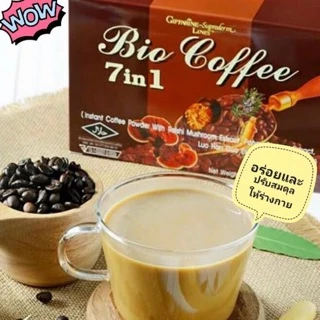 ไบโอ คอฟฟี่7in1กาแฟปรุงสำเร็จชนิดผง ผสมเห็ดหลินจือสกัด, โสมสกัด, หล่อฮังก้วยสกัด, ชะเอมสกัด เมล็ดกาแฟคัดสรรพิเศษ