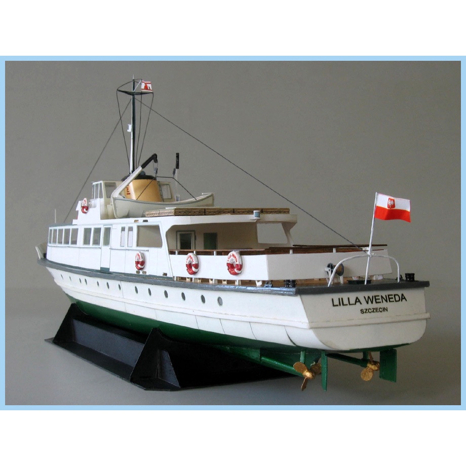 โมเดลกระดาษ รูปเรือยอร์ช เรือสําราญ 1:100 Poland สวยหรู