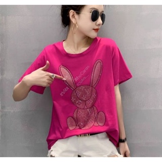 เสื้อยืดรีดเพชรแฟชั่นสไตล์เกาหลี