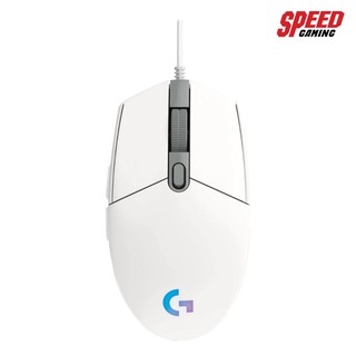 LOGITECH GAMING MOUSE G102 LIGHTSYNC WHITE 8000DPI สีขาว SPEED GAMING