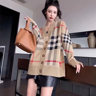 ! Burberry ! ใหม่ เสื้อกันหนาว คาร์ดิแกน แฟชั่น ใส่สบาย