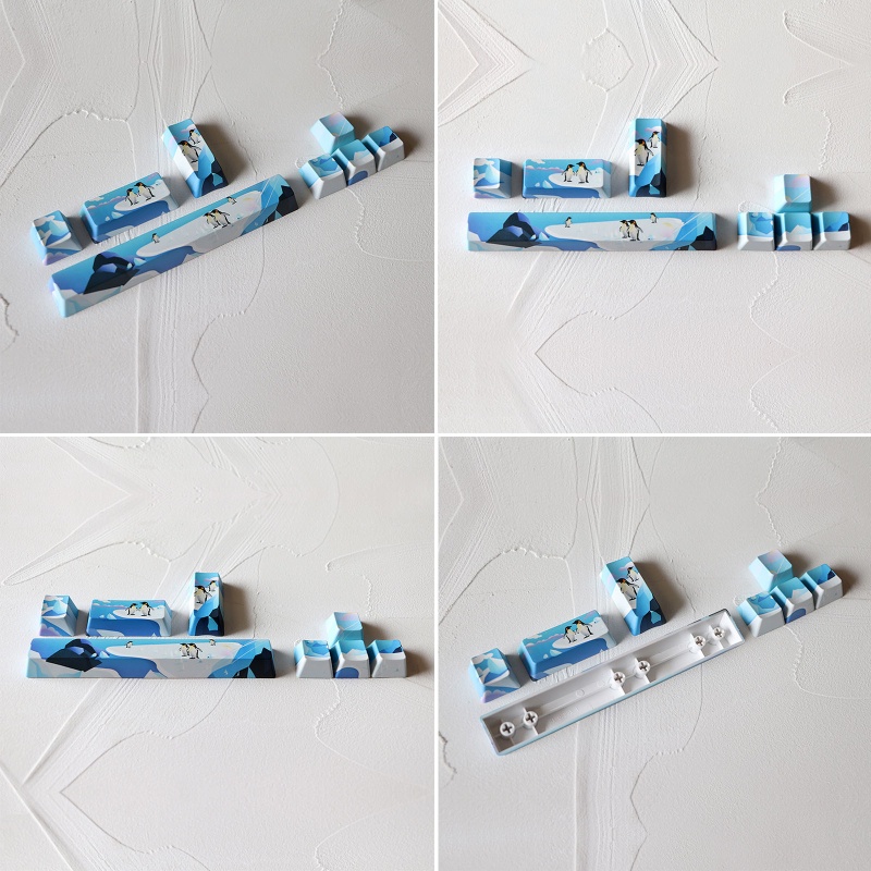 Ez PBT OEM ปุ่มกดคีย์บอร์ด ย้อมสี 5 ด้าน ทิศทาง 8 คีย์ ESC Enter 6.25U อุปกรณ์เสริม สําหรับคีย์บอร์ด Mechanical
