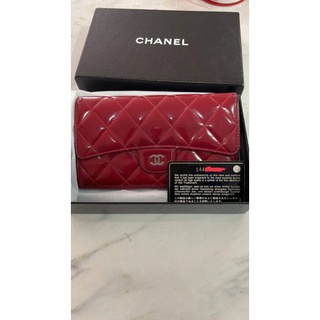 Chanel Patent Long Wallet ชาแนล หนังแก้ว Holo 14