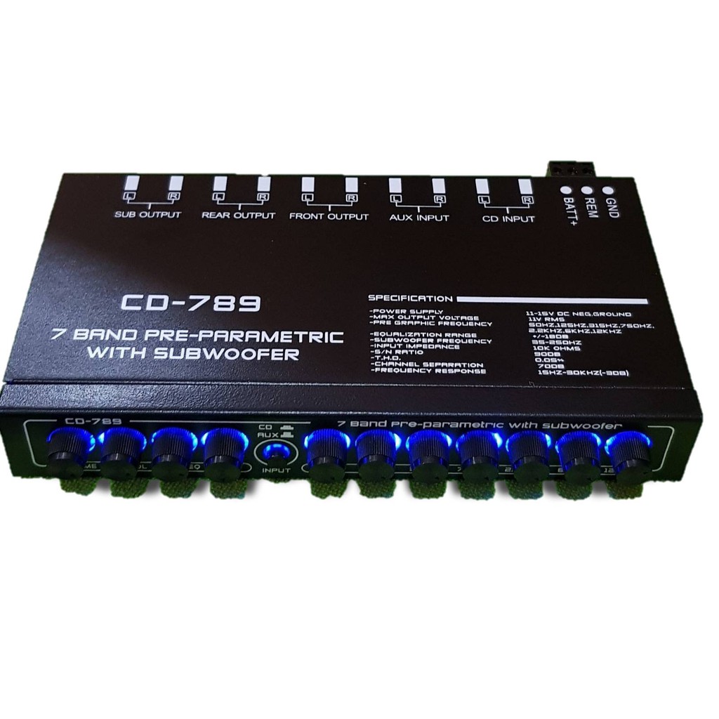 ปรีแอมป์ 7 band CD-789ระดับเสียงคุณภาพเยี่ยม กลางแหลมชัดเจนทุกย่านความถี
