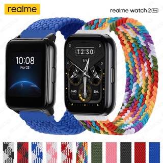 ใหม่ สายนาฬิกาข้อมือไนล่อนถัก 22 มม. สําหรับ Realme watch 2 2 pro