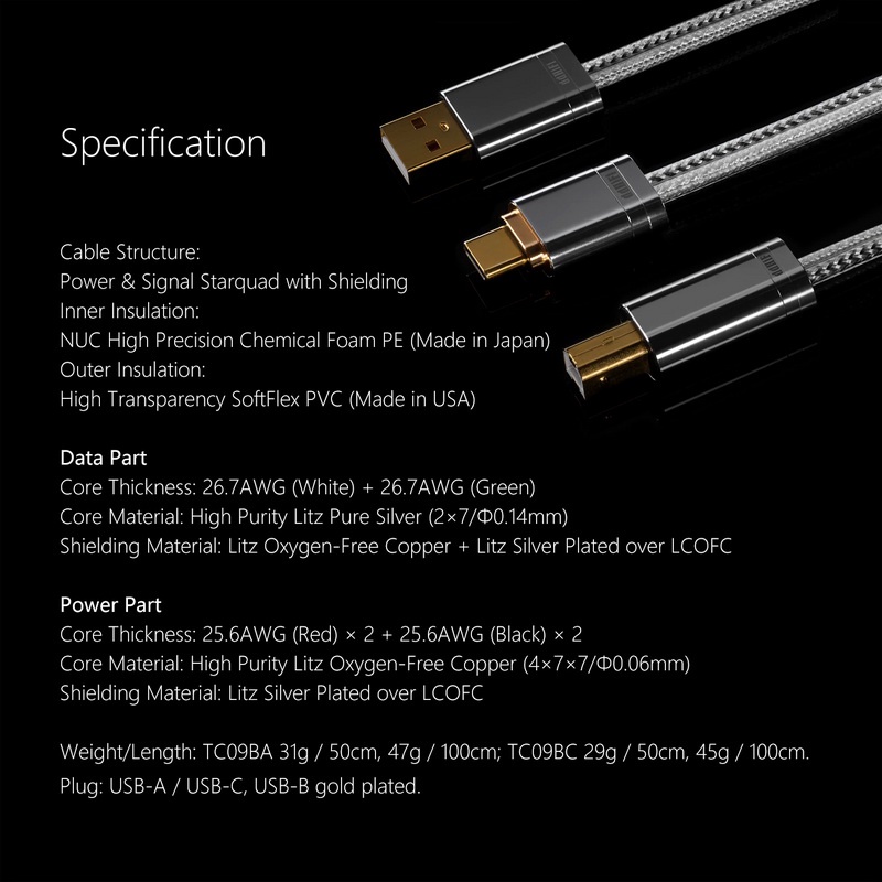 DD TC09BC สายแปลง USB-C เป็น USB-B สำหรับเครื่องเสียง ประกันศูนย์ไทย