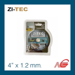 ใบตัดเพชร ZI-TEC 4" x 1.2 mm. ตัดเหล็ก สแตนเลส