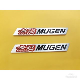 โลโก้ mugen ติดสปอยเลอร์  สีแดงดำ 1 คุ่