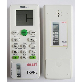 รีโมทแอร์หน้าตรง TRANE รหัส 6018T