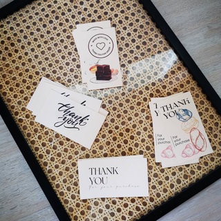 Thank you Card การ์ดขอบคุณลูกค้าขนาด 10.5 x 6 cm การ์ดน่ารักๆ